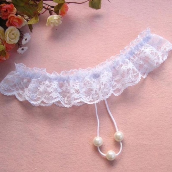 COPY - RED Christmas  3 Pearl and Lace G string. NWOT. Sexy Thong. - Picture 3 of 3